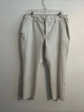 GAP White/Black Pinstripe Pants